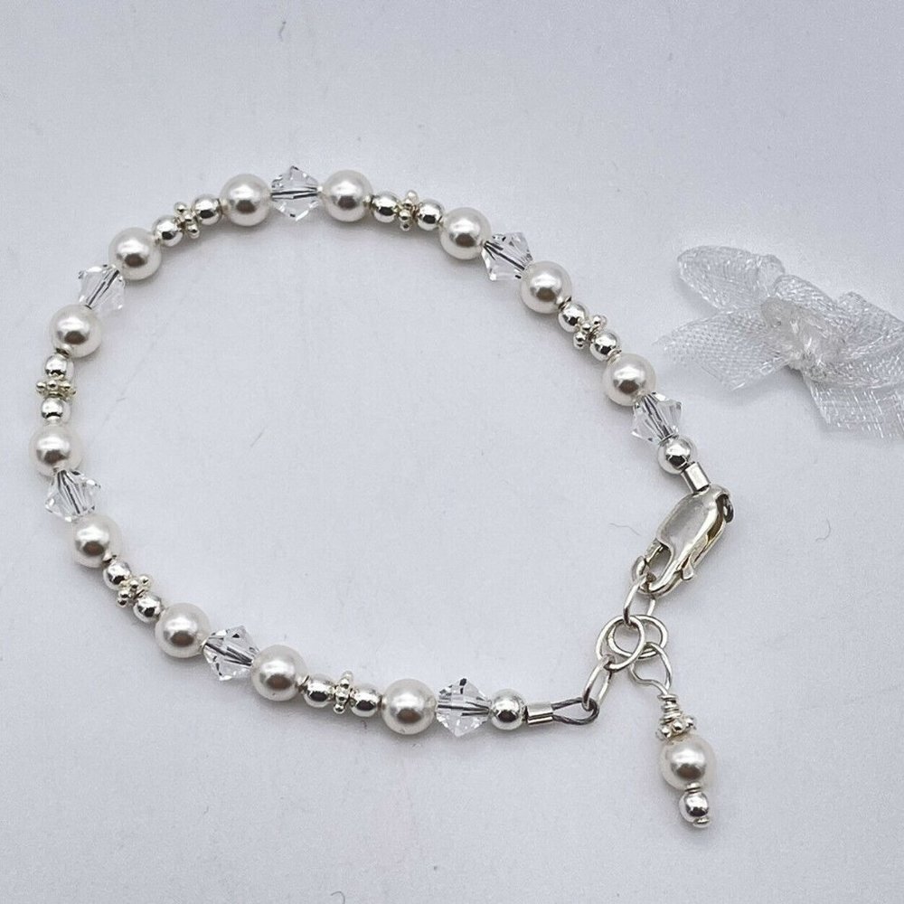 Cherished Moments Girl's Bracelet keepsake sterling and pearl bracelet